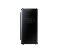 Samsung Galaxy S7 Edge Clear Semi-Opaque Flip View Case - Black