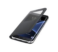 Samsung Galaxy S7 Edge Protective SView Case Cover - Black
