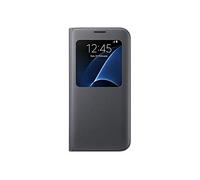 Samsung Galaxy S7 Edge Protective SView Case Cover - Black