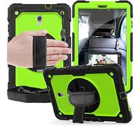 Samsung Galaxy Tab A 10.5 2018 T590 T595 Shockproof Case Built in Screen Protector, Heavy Duty Rugged Cover 360 Rotating Stand Cover with Hand Strap & Shoulder Strap (CL-02)