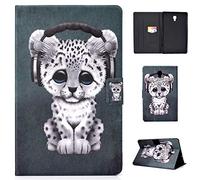 Samsung Galaxy Tab A 10.5 Case -PU Leather Soft TPU Slim Cover with Auto Wake/Sleep Function for Samsung Galaxy Tab A SM-T590 / SM-T595 10.5 Inch 2018-Music leopard