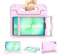 Samsung Galaxy Tab A11/A9 Case Kids 8.7 inch 2025/2023, TrendGate Lightweight Shockproof Samsung A11/A9 Tablet Case Built-in Screen Protector and Handle Stand - Light Pink