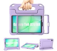 Samsung Galaxy Tab A11/A9 Case Kids 8.7 inch 2025/2023, TrendGate Lightweight Shockproof Samsung A11/A9 Tablet Case Built-in Screen Protector and Handle Stand - Light Purple