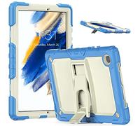 Samsung Galaxy Tab A8 10.5 2022 Case: Durable Shockproof TPU Case with Kickstand + Handle + Shoulder Strap for A8 Tablet (SM-X200/ SM-X205/ SM-X207)