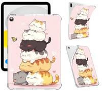 Samsung Galaxy Tab A9 8.7 inch 2023 Clear Case, S Pen Charging Stand Case - Soft TPU - Printed Design Slim Shockproof Scratch Resistant Cat Group Design