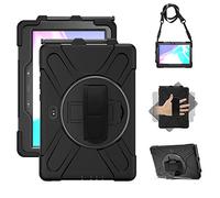 Samsung Galaxy Tab Active PRO 10.1 Case, Galaxy Tab Active4 PRO Case, Heavy Duty Rugged Shockproof Drop Protection Case with 360 Stand, Hand Strap & Shoulder Strap for SM-T540/T547/T630/T638 (Black)