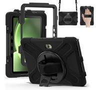 Samsung Galaxy Tab Active5 / Active4 Pro, Tab Active Pro 10.1 Case, Heavy Duty Shockproof Drop Protection Case with 360 Stand, Hand Strap & Shoulder Strap for SM-X350/X356B/T540/T547/T630/T638 (Black)