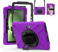 Samsung Galaxy Tab Active5 / Active4 Pro,Tab Active Pro 10.1 Case, Heavy Duty Shockproof Drop Protection Case with 360 Stand, Hand Strap & Shoulder Strap for SM-X350/X356B/T540/T547/T630/T638 (Purple)