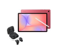 SAMSUNG Galaxy Tab S10 Lite + Galaxy Buds FE Graphite, AI Tablet, 6GB Memory, 128GB Storage, 10.9" 90Hz display, S Pen Included, Long Battery Life, Red, 3 Year Extended Warranty (UK Version)