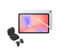 SAMSUNG Galaxy Tab S10 Lite + Galaxy Buds FE Graphite, AI Tablet, 6GB Memory, 256GB Storage, 10.9" 90Hz display, S Pen Included, Long Battery Life, Silver,3 Year Extended Warranty(UK Version)