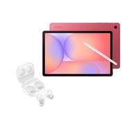 SAMSUNG Galaxy Tab S10 Lite + Galaxy Buds FE White, AI Tablet, 6GB Memory, 256GB Storage, 10.9" 90Hz display, S Pen Included, Long Battery Life, Red, 3 Year Extended Warranty (UK Version)