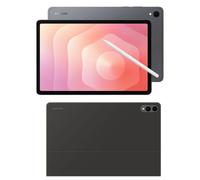 Samsung Galaxy Tab S11 10.9" Tablet (256 GB, Grey) & Slim AI Book Cover Keyboard Case (Black) Bundle, Silver/Grey