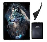 Samsung Galaxy Tab S6 Lite 10.4 inch Case, Slim Soft Shockproof TPU Silicone Protective Case Cover for Samsung Galaxy S6 Lite 2024/2022/2020, Feathers, Wolf Warriors