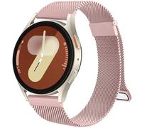 Samsung Galaxy Watch 7 / 6 Strap, 40mm / 44mm, 43mm / 47mm Classic, Stainless Steel Replacement Band with Enhanced Magnet (Rose Pink)