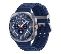 Samsung Galaxy Watch Ultra (2025), AI Smart Watch, Marine Band, Titanium Casing, Cushion Design, Quick Button, 47mm, LTE, Titanium Blue, 3 Year Samsung Extended Warranty (UK Version)