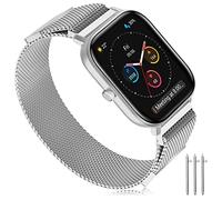 Samsung Galaxy Watch5 and Amazfit GTS Mesh Stainless Steel Band - 20mm Double Magnet Strap for Galaxy Watch4 Classic 42mm/Amazfit GTR 42mm