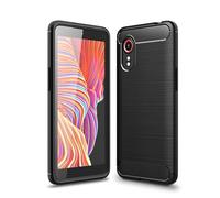 | Samsung Galaxy XCover 5 Case Carbon TPU Silicone Cell Phone Case Hybrid Case Protective Case Armor Cover Bumper for Samsung Galaxy XCover 5 SM-G525F Black