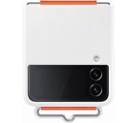 Samsung Galaxy Z Flip 4 Silicone Cover with Strap White - EF-GF721TWEGWW