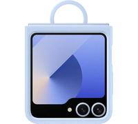 Samsung Galaxy Z Flip 6 Official Blue Silicone Case with Ring Grip - EF-PF741TLEGWW, Slim, Non-Slip, Wireless Charging