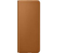 Leather Case for Galaxy Z Fold 3 with Strap Ultra-thin Leather Cover brown
