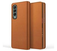 Samsung Galaxy Z Fold 4 Leather Wallet Case - 2-in-1 Detachable Magnetic PU Leather, Card Wallet, Stand & Screen Frame