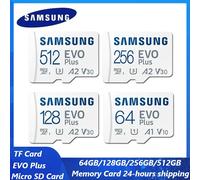 Samsung Memory Card EVO Plus Micro SD Card 512GB 256GB 128GB A2 V30 64GB A1 V10 HighSpeed UHS-I Class10 TF Card For Camera/Phone