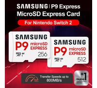 Samsung P9 Express microSD 512 GB, High-Speed Gaming Memory Card for Nintendo Switch 2, 800 MB/s Read, For 4K UHD Video, Consoles and Cameras, MB-MK512T/WW