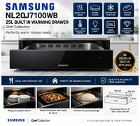 Samsung NL20J7100WB 25L Built In Warming Drawer Black - Brand New