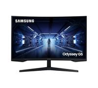 Samsung Odyssey G5 LC27G55TQBUXXU 27" 1000R Curved Gaming Monitor - 144Hz, 1ms, 1440p QHD, Freesync Premium, HDR10, HDMI, Displayport