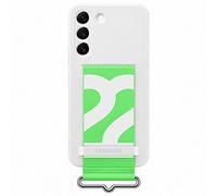 Samsung Galaxy S22 Silicone Back Case Cover With Strap White Official
