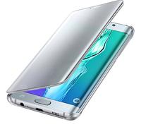 Samsung Original Galaxy S6 Edge Plus Clear View Protective Flip Case Cover - Silver