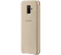 Samsung Original Protective Flip Wallet Cover Case with Card Slot for Galaxy A6, Gold