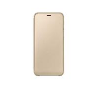 Samsung Original Protective Flip Wallet Cover Case with Card Slot for Galaxy A6, Gold