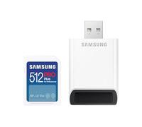 Samsung PRO Plus 512GB UHS-I U3 Full HD & 4K UHD 180MB/s Read 130MB/s Write Memory Card for Cameras and Drones with USB Card Reader MB-SD512SB/WW