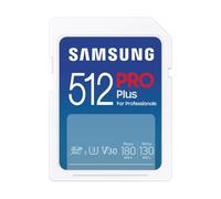 Samsung PRO Plus SD Card, 512GB, UHS-I U3, Full HD & 4K UHD, 180MB/s Read, 130MB/s Write, Memory Card for SLR Cameras and System Cameras, MB-SD512S/EU