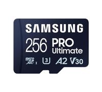 Samsung PRO Ultimate microSD memory card, 256 GB, UHS-I U3, 200 MB/s read, 130 MB/s write, incl. SD adapter, for smartphone, drone or action cam