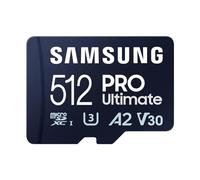 Samsung PRO Ultimate microSD memory card, 512 GB, UHS-I U3, 200 MB/s read, 130 MB/s write, incl. SD adapter, for smartphone, drone or action cam