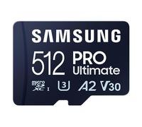 SAMSUNG PRO Ultimate microSD Memory Card + Adapter, 512GB microSDXC, Up to 200 MB/s, 4K UHD, UHS-I, Class 10, U3,V30, A2 for Action Cam, Drone, Gaming, Phones, Tablets, MB-MY512SA/CA[Canada Version]