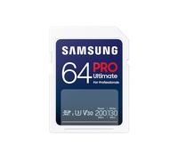 Samsung PRO Ultimate SD card, 64 GB, UHS-I U3, Full HD & 4K UHD, 200 MB/s read, 130 MB/s write, Memory card for smartphone, Drone or action cam, MB-SY64S/WW