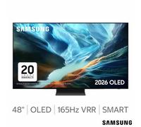 Samsung Qe48S93Haexxu 48 Inch Oled 4K Ultra Hd Smart Tv, Nq4 Ai Gen3 Processor, Oled Hdr+, Dolby Atmos, 165Hz Vrr, Tizen