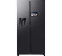 Samsung Series 9 AI Home RS90F64EEFEU Wifi Connected Plumbed Total No Frost American Fridge Freezer - Black - E Rated, Black
