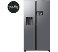 Samsung Series 9 AI Home RS90F64EETEU Wifi Connected Plumbed Total No Frost American Fridge Freezer - Silver - E Rated, Silver