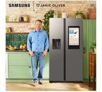 Samsung Family Hub™ RS90F66BETEU Wifi Connected Plumbed Total No Frost American Fridge Freezer - Silver - E Rated, Silver
