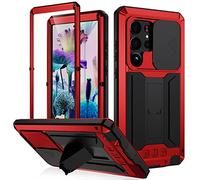 Samsung S23 Ultra case Metal Hard Armor Compatible with Galaxy S23 Ultra Phone case Cover case para with Screen Protector and Lens Protector Harry Potter metalicas Military Grade lifeproof (Red)
