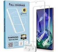 Samsung S23 Ultra Screen Protector, 2 Pack Flexible TPU Film Gel Screen Protector for Samsung Galaxy S23 Ultra, Fingerprint ID Compatible, Full Screen Coverage, Bubble Free Installation, Case Friendly