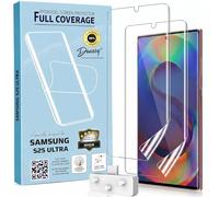 Samsung S25 Ultra Screen Protector, 2 Pack Flexible TPU Film Gel Screen Protector for Samsung Galaxy S25 Ultra, Fingerprint ID Compatible, Full Screen Coverage, Bubble Free Installation, Case Friendly