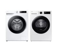Samsung Series 6 WW90DG6U85LEU1 9kg 1400rpm Washing Machine & Series 5 DV90CGC0A0AEEU 9kg Heat Pump Tumble Dryer White