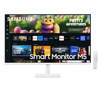 Samsung Smart Monitor M5 S32CM501, Flat 32'', 1920x1080 Full HD, Smart TV Platform Amazon Video, Netflix, Airplay, Mirroring, Office 365, Wireless Dex, Built-in Speakers, IoT Hub, WiFi, White
