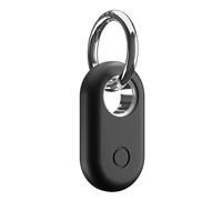 Samsung Smart Tag2 Holder Soft Silicone Case with Keychain Ring | Scratch and Drop protection suitable for Keys, Bags, Luggage, and Valuables (1 Pack - Black)
