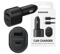 SAMSUNG SUPER FAST DUAL CAR CHARGER 45W + 15W DUAL PORTS USB-C USB-A EP-L5300XBE